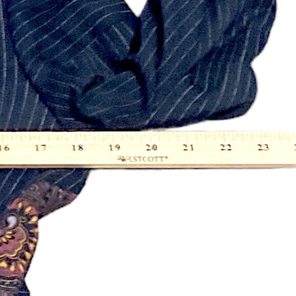 Linda Segal Jacket Womens 10 Pin Stripe Paisley Empire Short Lined Office VTG - Picture 5 of 16